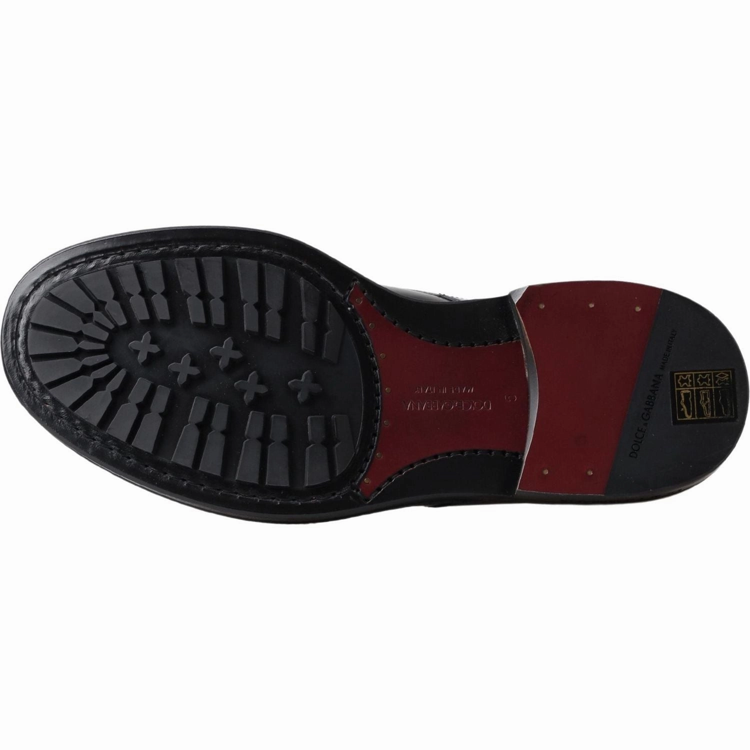 Dolce & Gabbana Black Leather Men Short Boots Lace Up Shoes Sheepskin Boots