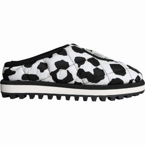 Wesenjak Slippers Dolce & Gabbana Black White Quilted Logo Sandals Slides Shoes