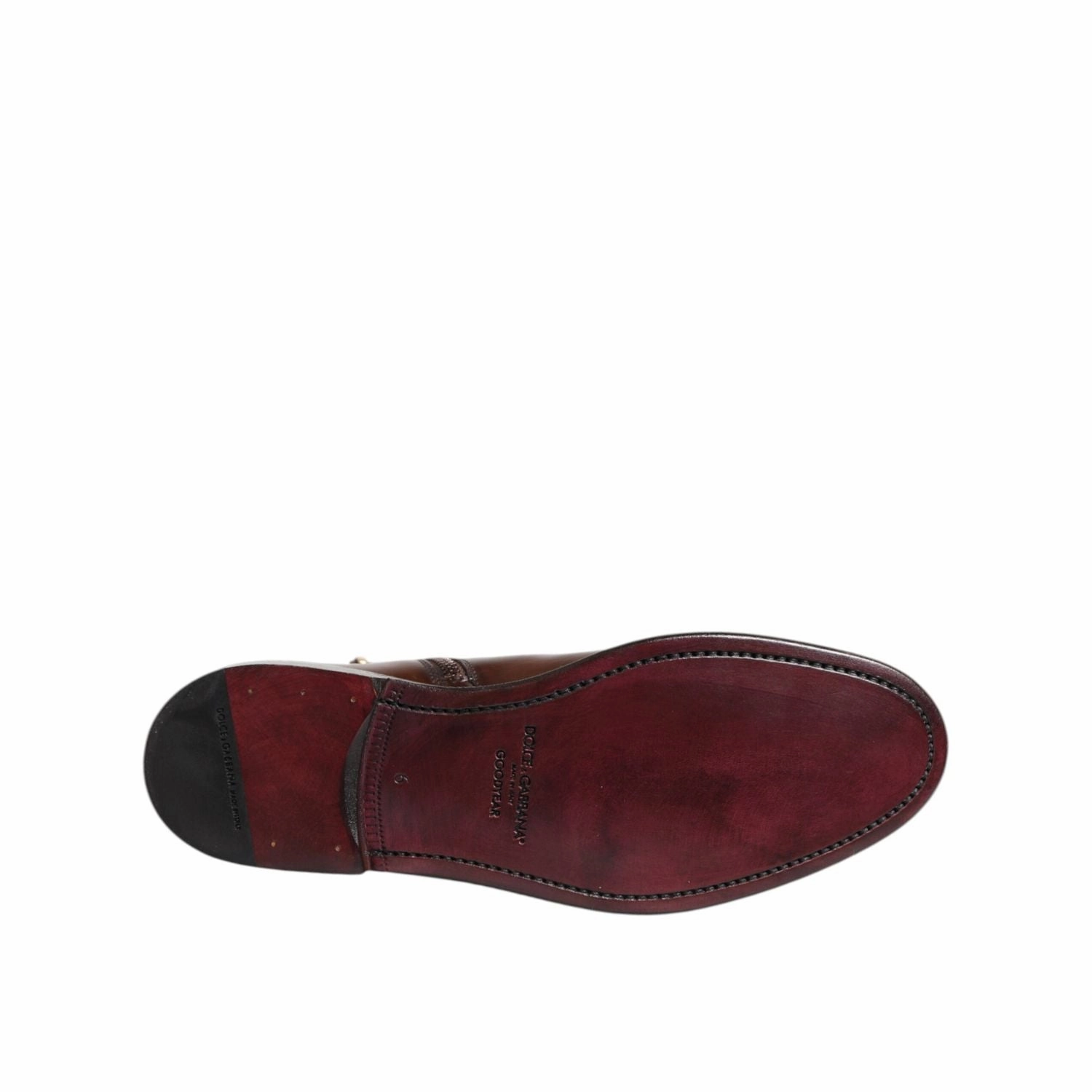 Chelsea Style Boots Dolce & Gabbana Brown Chelsea Leather Mid Calf Boots Shoes