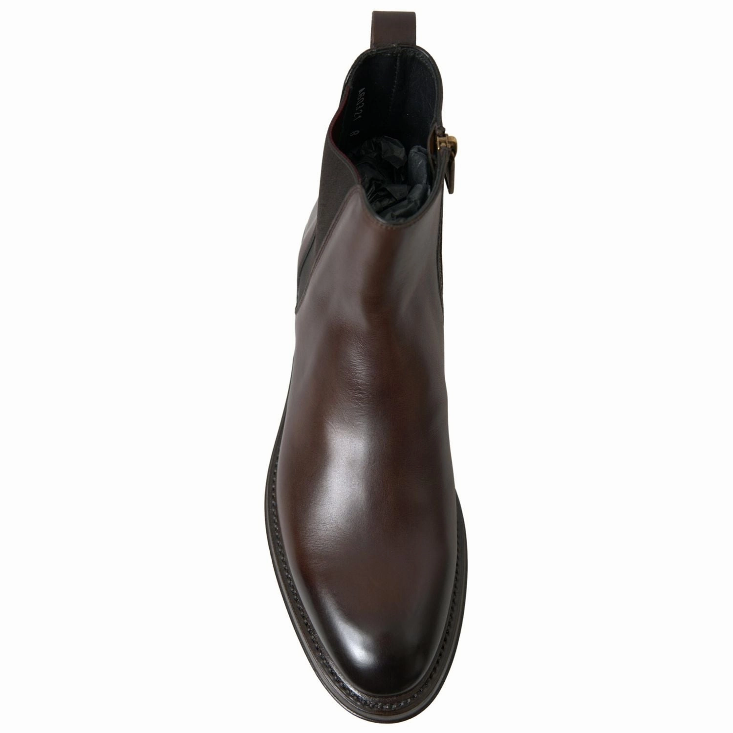 Boots Alliance Dolce & Gabbana Brown Leather Chelsea Mens Boots Shoes