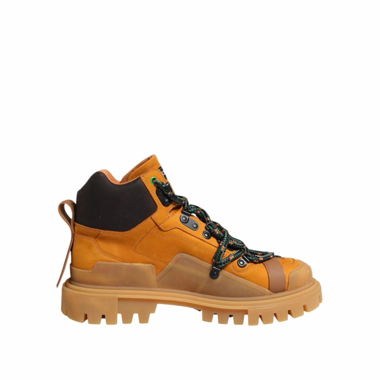 Dolce & Gabbana Orange Lace Up Trekking Ankle Boots Shoes Boots Made In England