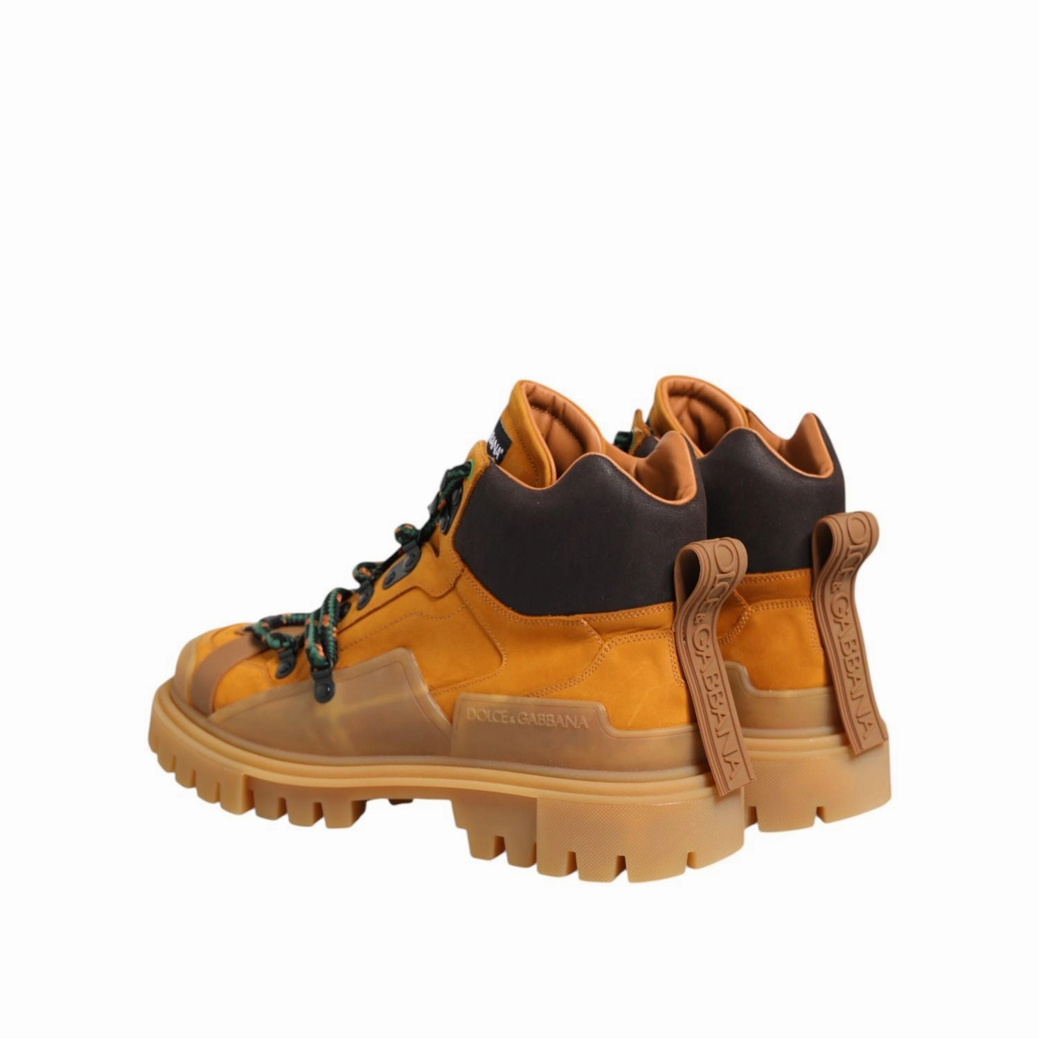 Cavender Boots Dolce & Gabbana Orange Lace Up Trekking Ankle Boots Shoes