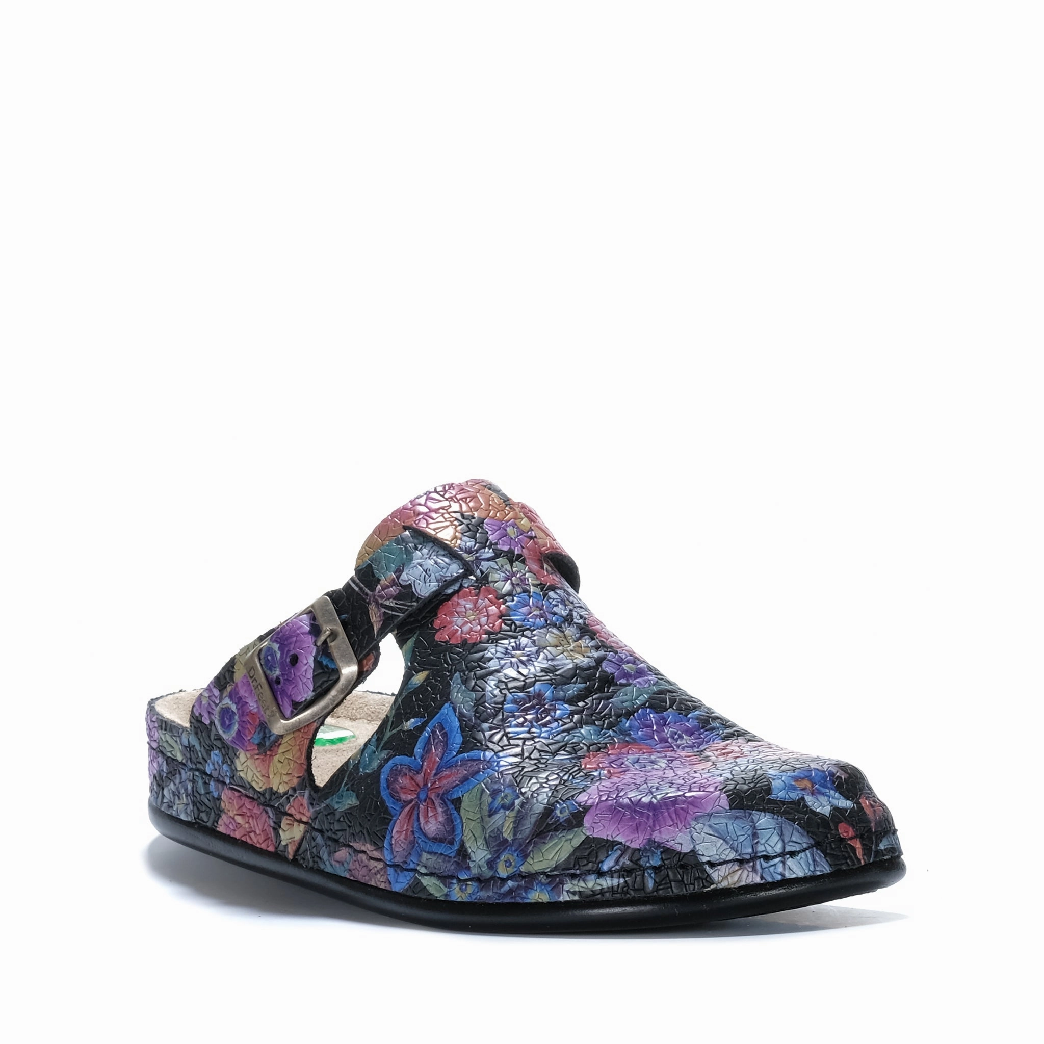Dr Feet Halley Black Floral Best Stylish Walking Shoes