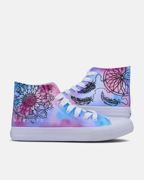 Non Slip Waterproof Shoe Covers Dreamcatcher Watercolour Hand Painted Shoes