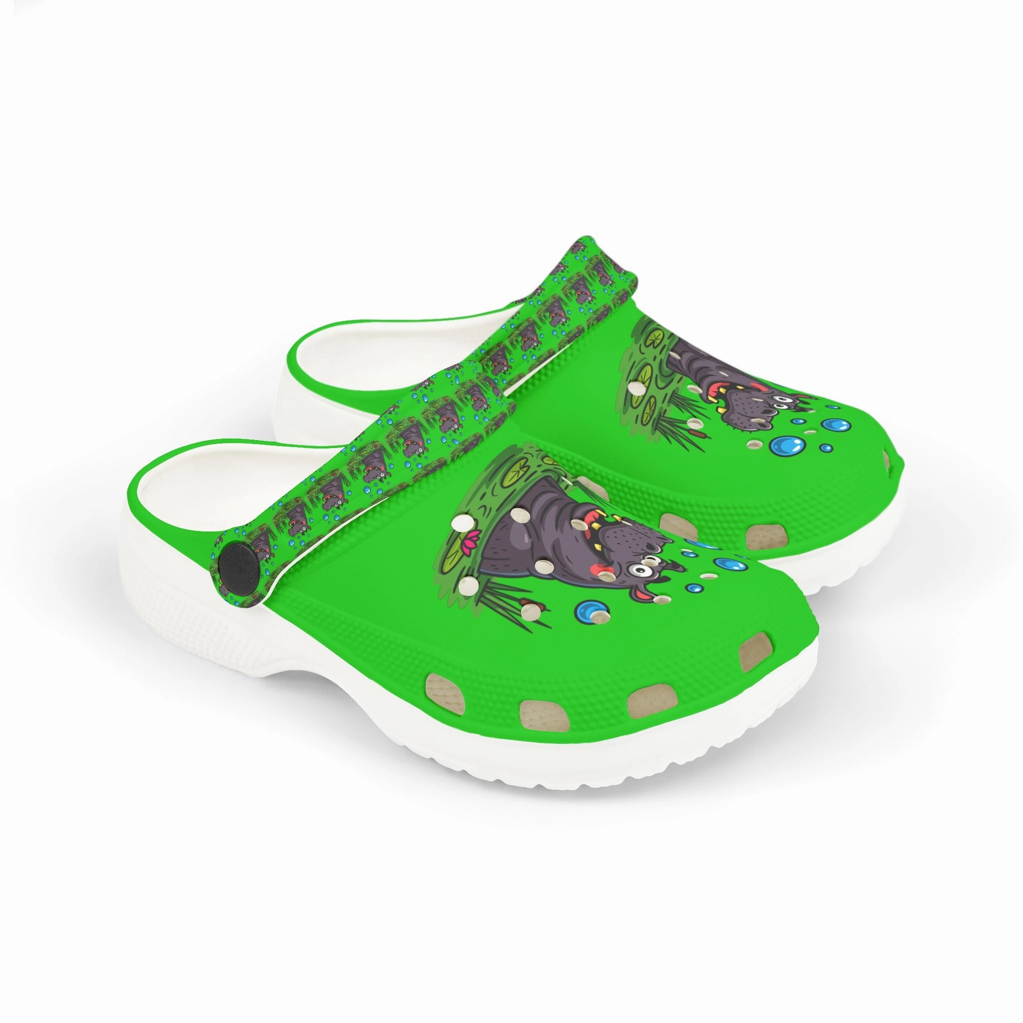 Targhee Waterproof Hiking Hippo-Themed Kid's EVA Foam Clogs - Fun Waterproof Slip-Ons for Playtime, Summer, Gifts, Birthdays, Beach