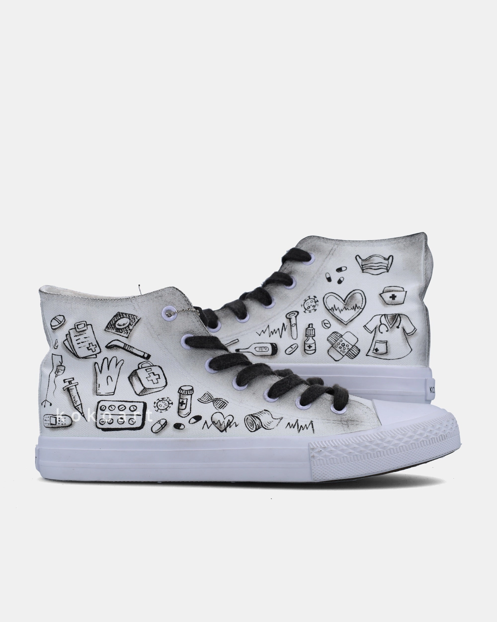 Nurse Hand Painted Shoes Waterproof Spray India