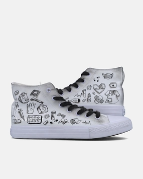 Nurse Hand Painted Shoes Wildwood Mid Ltr Waterproof Hiking