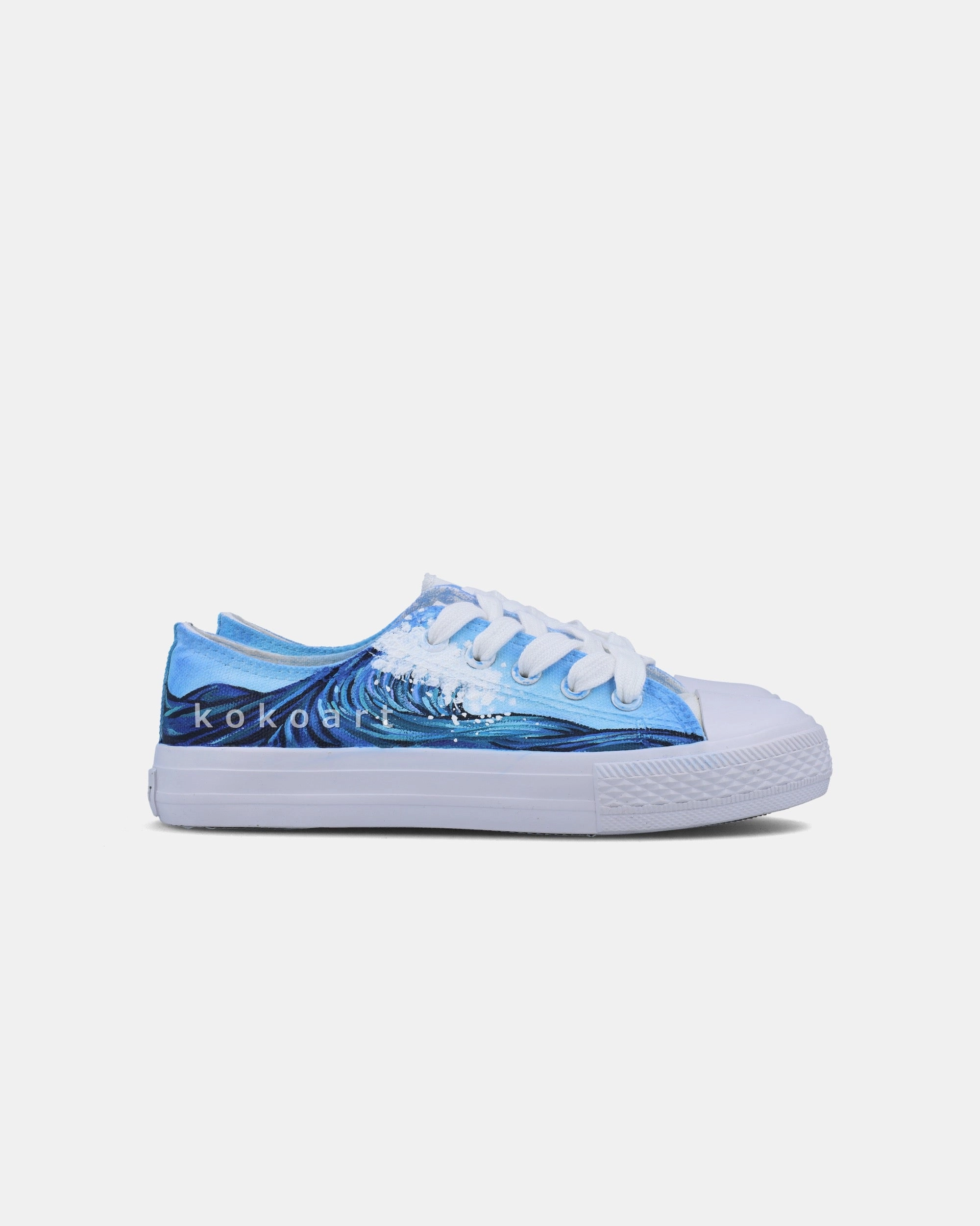Waves Hand Painted Shoes