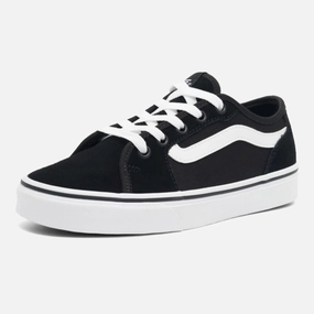 Vans Women's Filmore Decon Suede/Canvas Sneaker, Black/White Purple High Top Skate Shoes