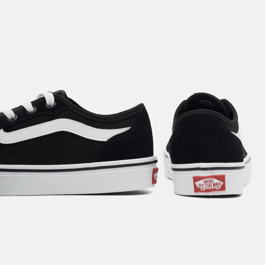 Vans Women's Filmore Decon Suede/Canvas Sneaker, Black/White Skate Shoes Skateboarding