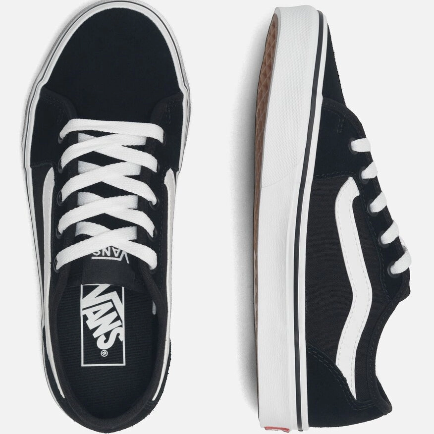 Vans Women's Filmore Decon Suede/Canvas Sneaker, Black/White Cheap Skate Shoes Australia