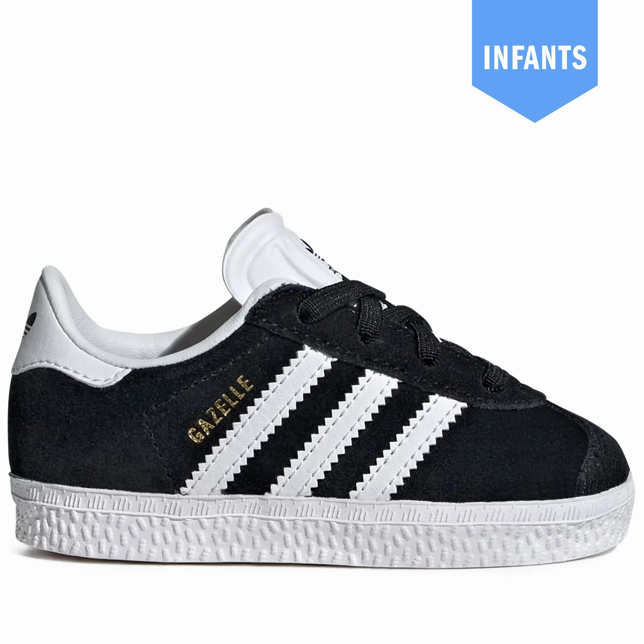 Adidas Adimatic Shoes Infant's Adidas Gazelle Comfort Closure Elastic Laces Shoes - Black/White