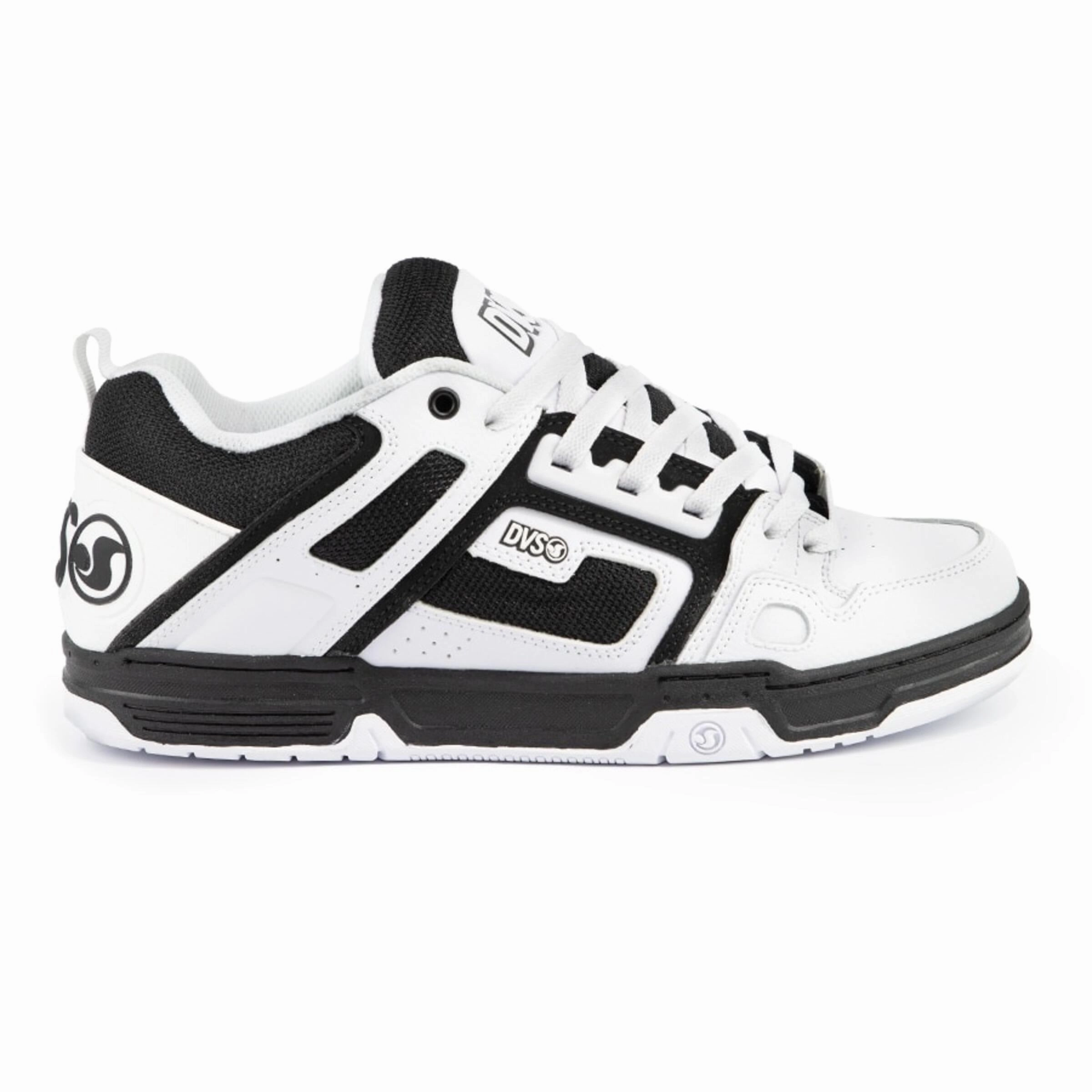 DVS Comanche White Black White Leather Cool Skate Shoes