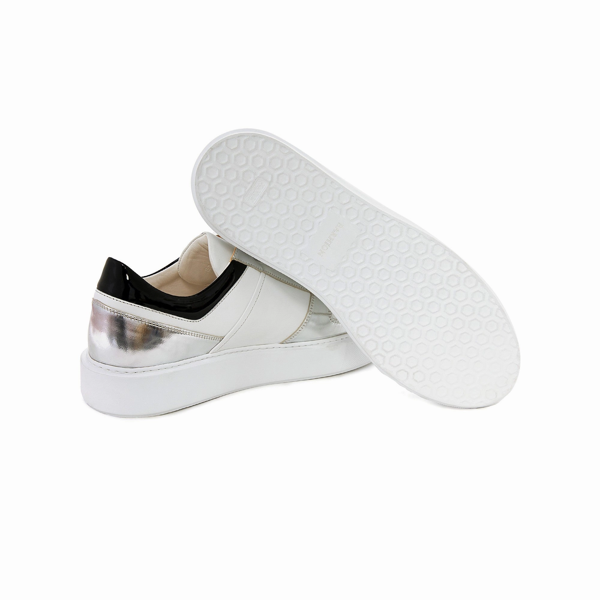 Men's Calf Leather Handmade Sneakers M8004 Flat Feet Supination Shoes