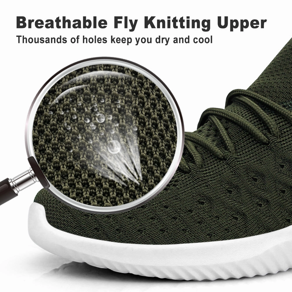 FEETHIT Mens Non-slip Walking Sneaker Green Spirit Rock Climbing Shoes