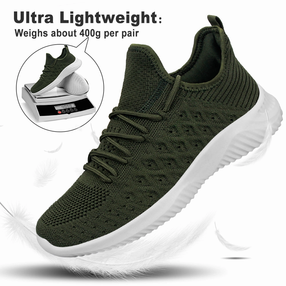 Hiking Shoes Puerto Rico FEETHIT Mens Non-slip Walking Sneaker Green