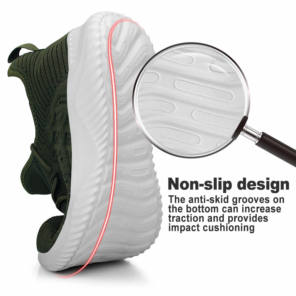 FEETHIT Mens Non-slip Walking Sneaker Green Best Hiking Shoes 2021