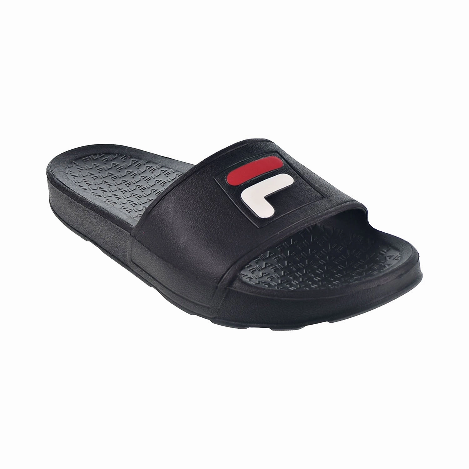 Fila Sleek BX Men's Slide Black-Red-White Shoes Ladies Sandals