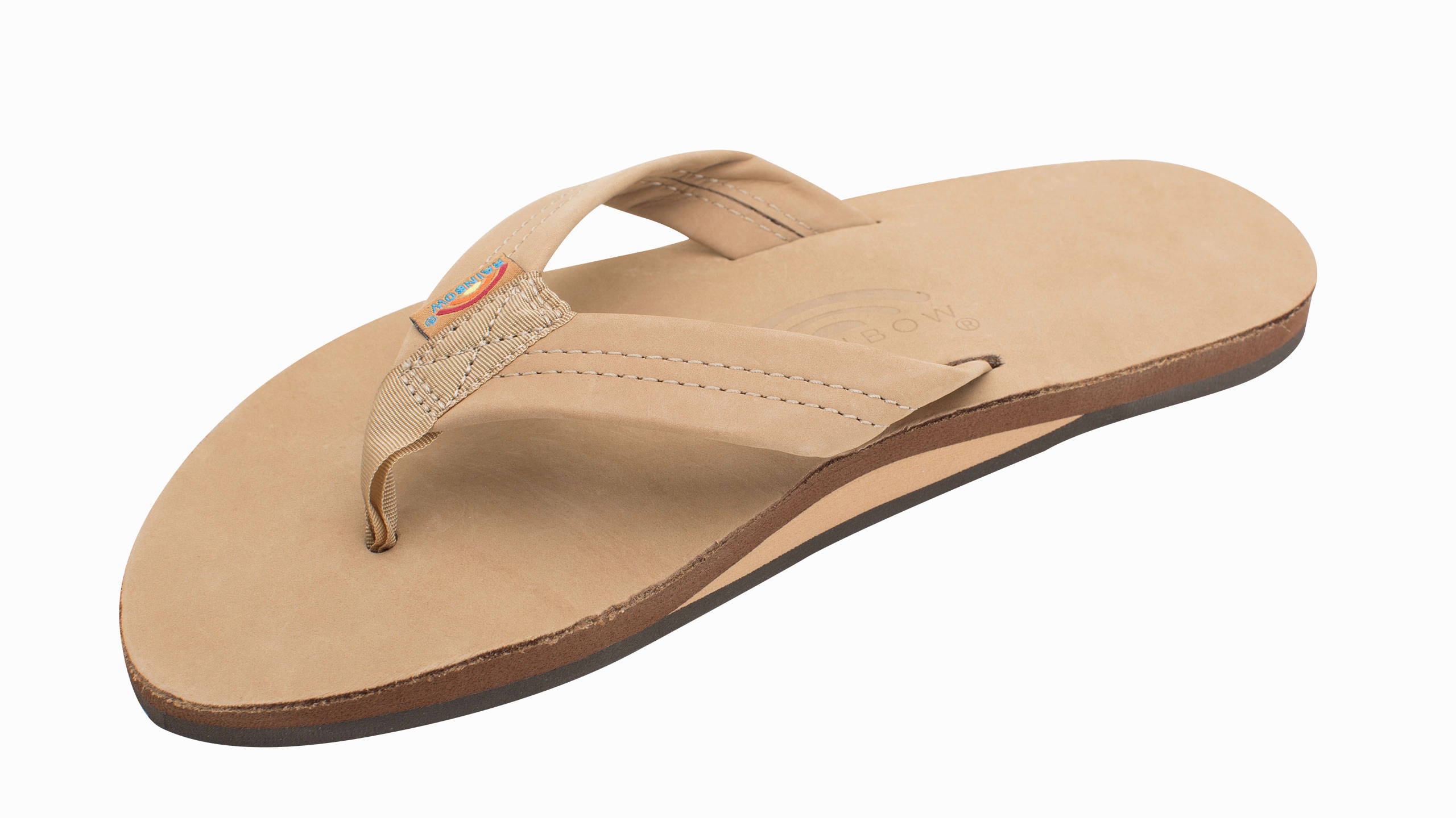 Single Layer Premier Leather Sierra Brown (Men) Super Lightweight Flip Flops