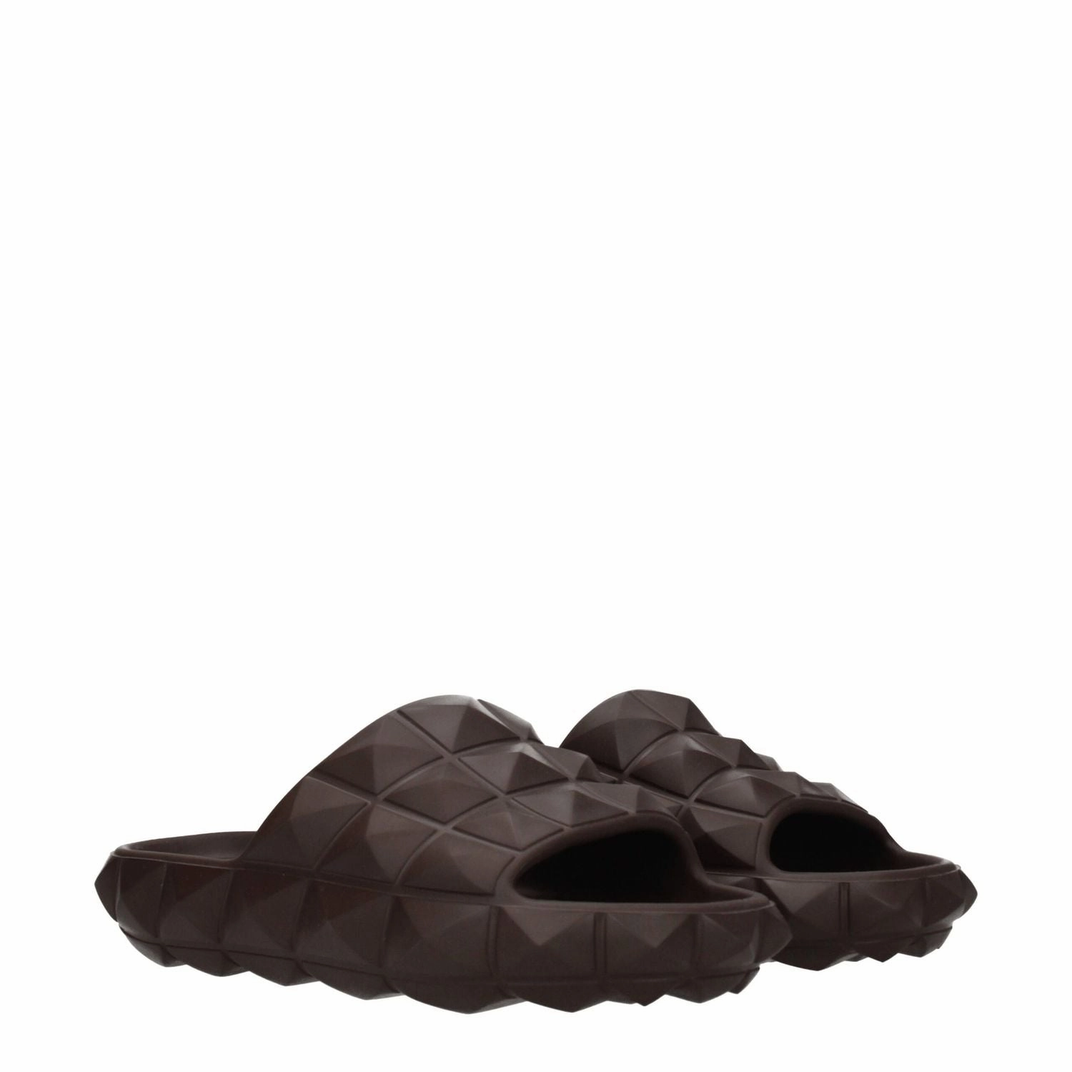 Sandals Eva Valentino Garavani Brown Cotton Slippers