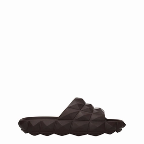 Valentino Garavani Brown Cotton Slippers Comfortable Leather Sandals