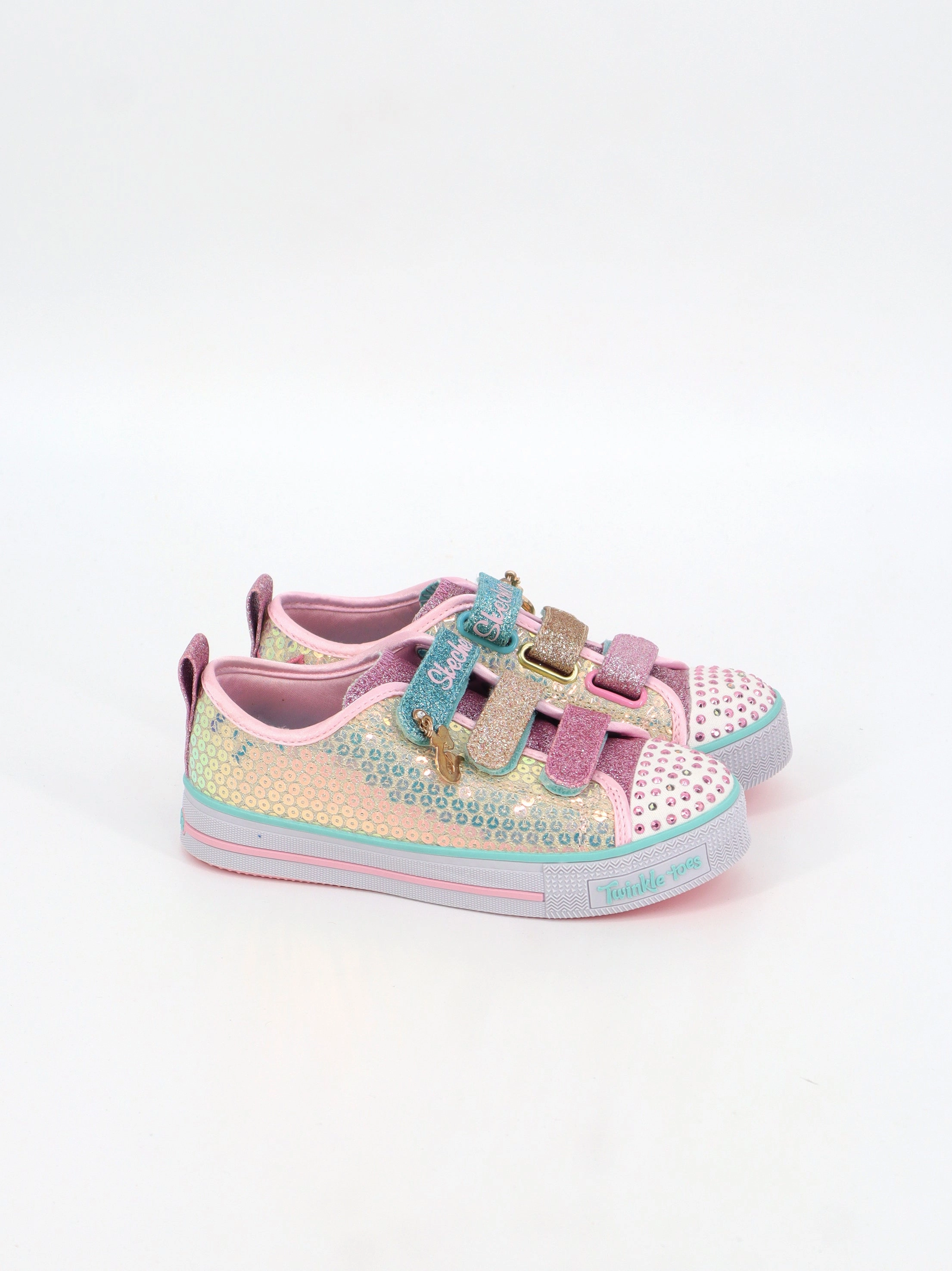 Kids Girl's Sequined Casual Shoes,Multi Tape Casual Shoes