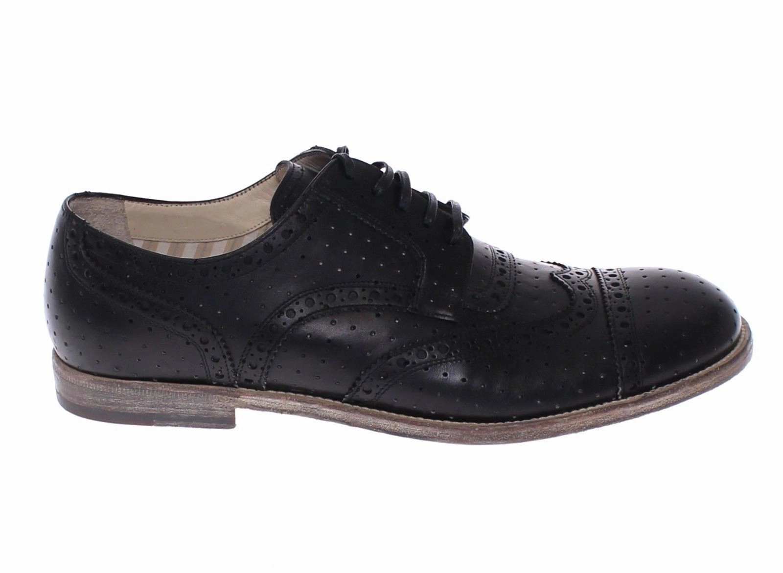 Flat Sole Squat Shoes Black Leather Wingtip Formal Shoes