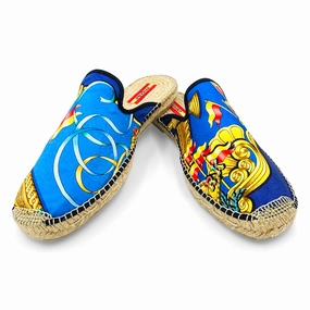 LUNA Blue Mule Espadrilles Platform Espadrille Sneakers