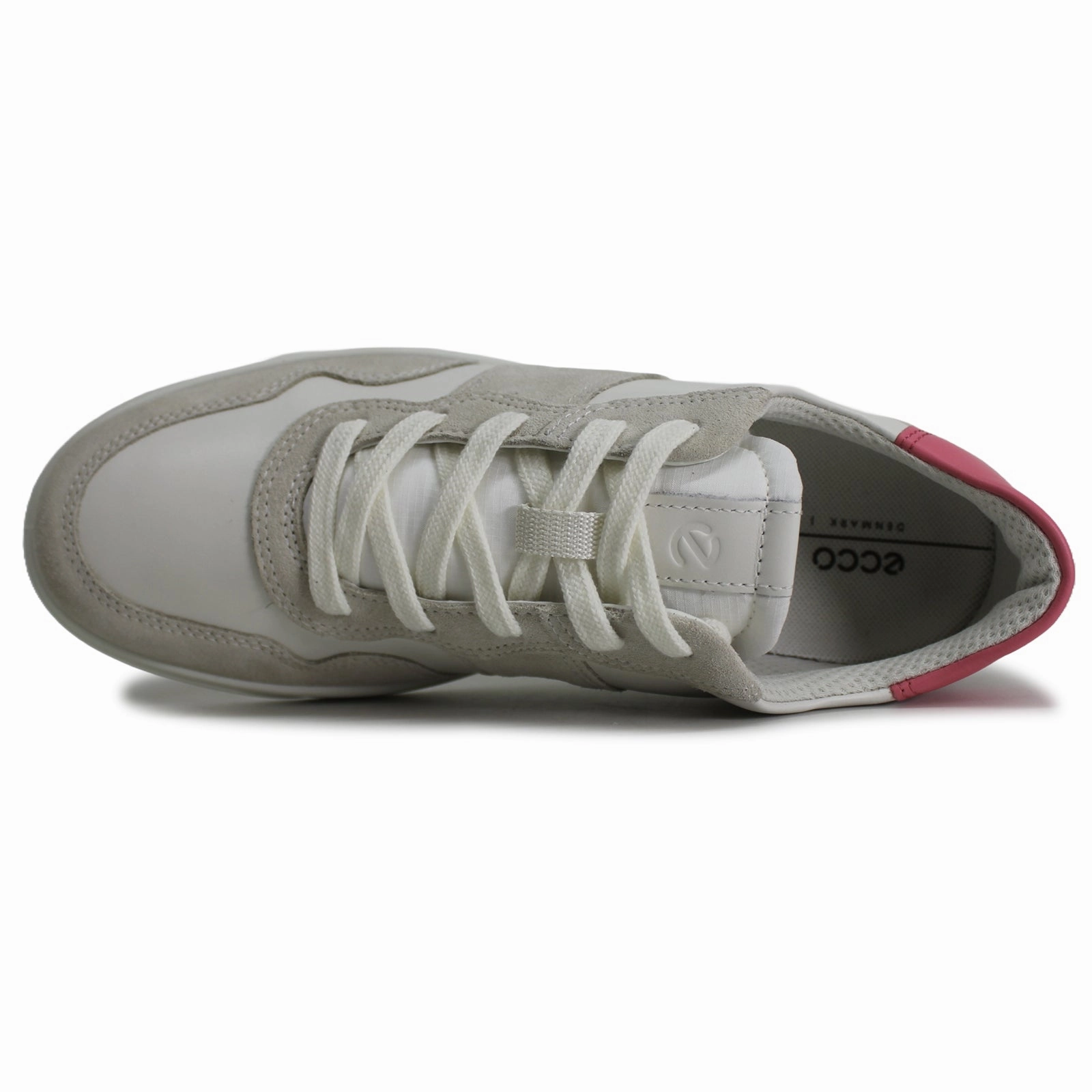 Softest Running Shoes Ecco Street Lite 212873 Nubuck Leather Women's Low Top Shadow White White Bubblegum Trainers