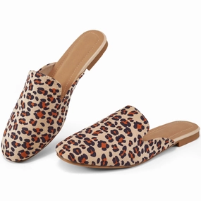 Flat Shoes Near Me Ecetana Mules for Women Backless Flat Slides Shoes Ladies Slip-on Loafers