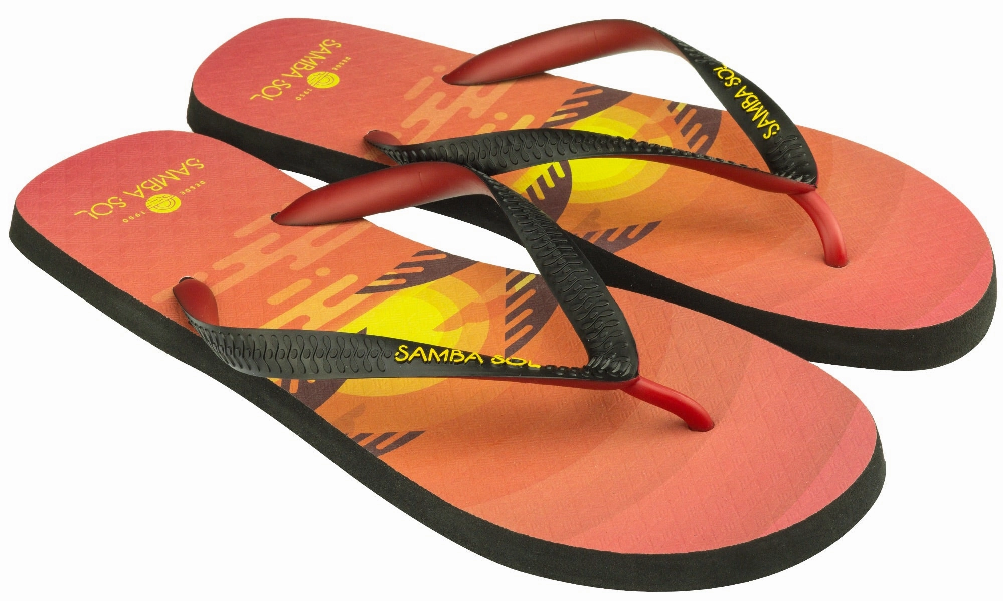 Dxl Flip Flops Samba Sol Mens Beach Collection Flip Flops - Sunset