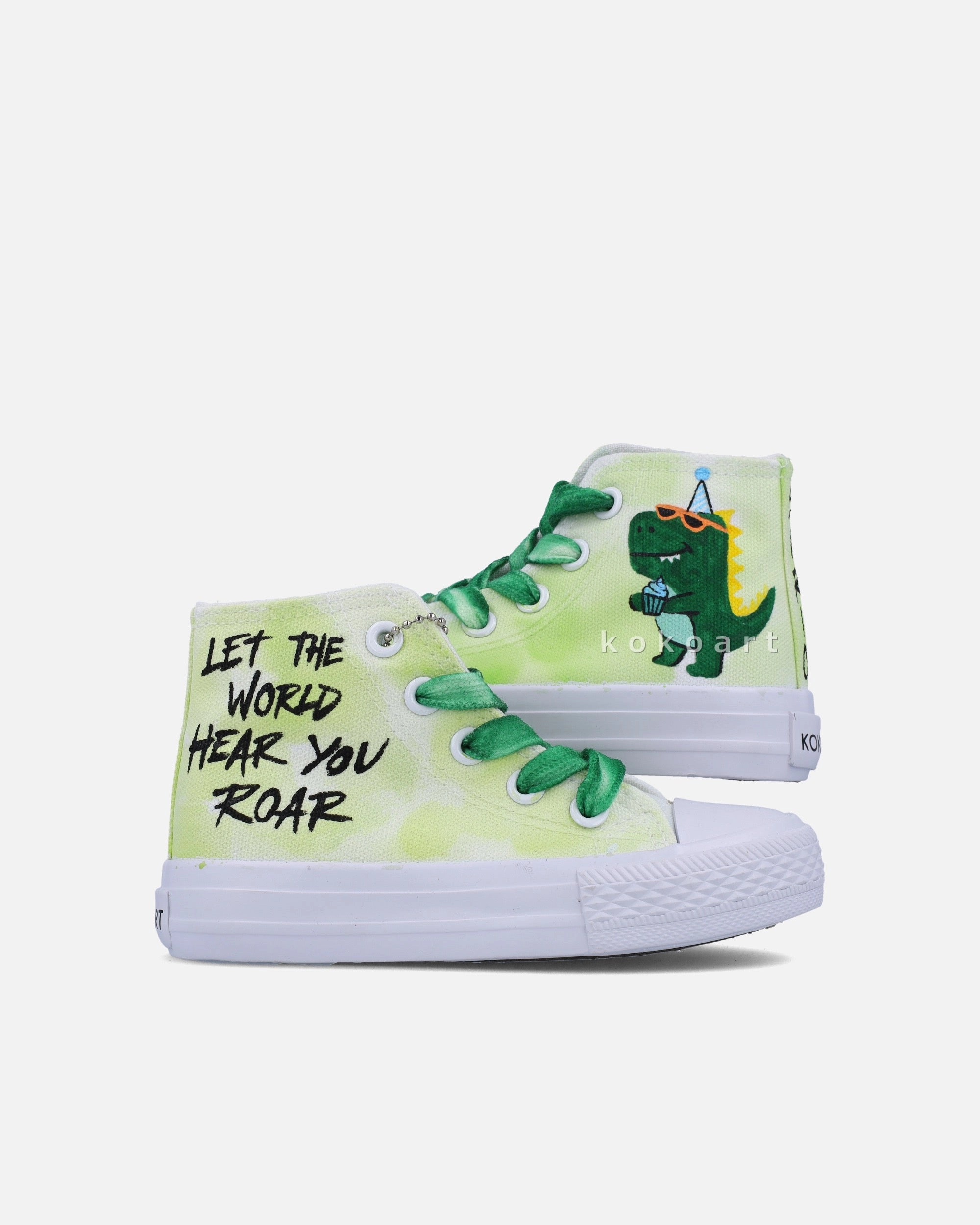 Dinosaur Hand Painted Shoes Shoes For Everyday Tie