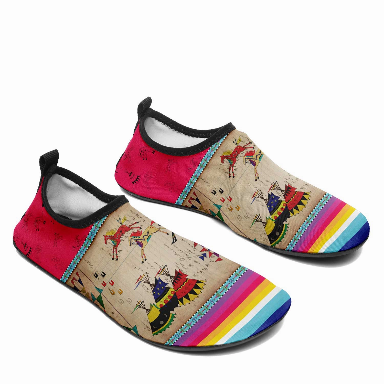 Running In Trail Shoes Horses Running Berry Kid's Sockamoccs Slip On Shoes