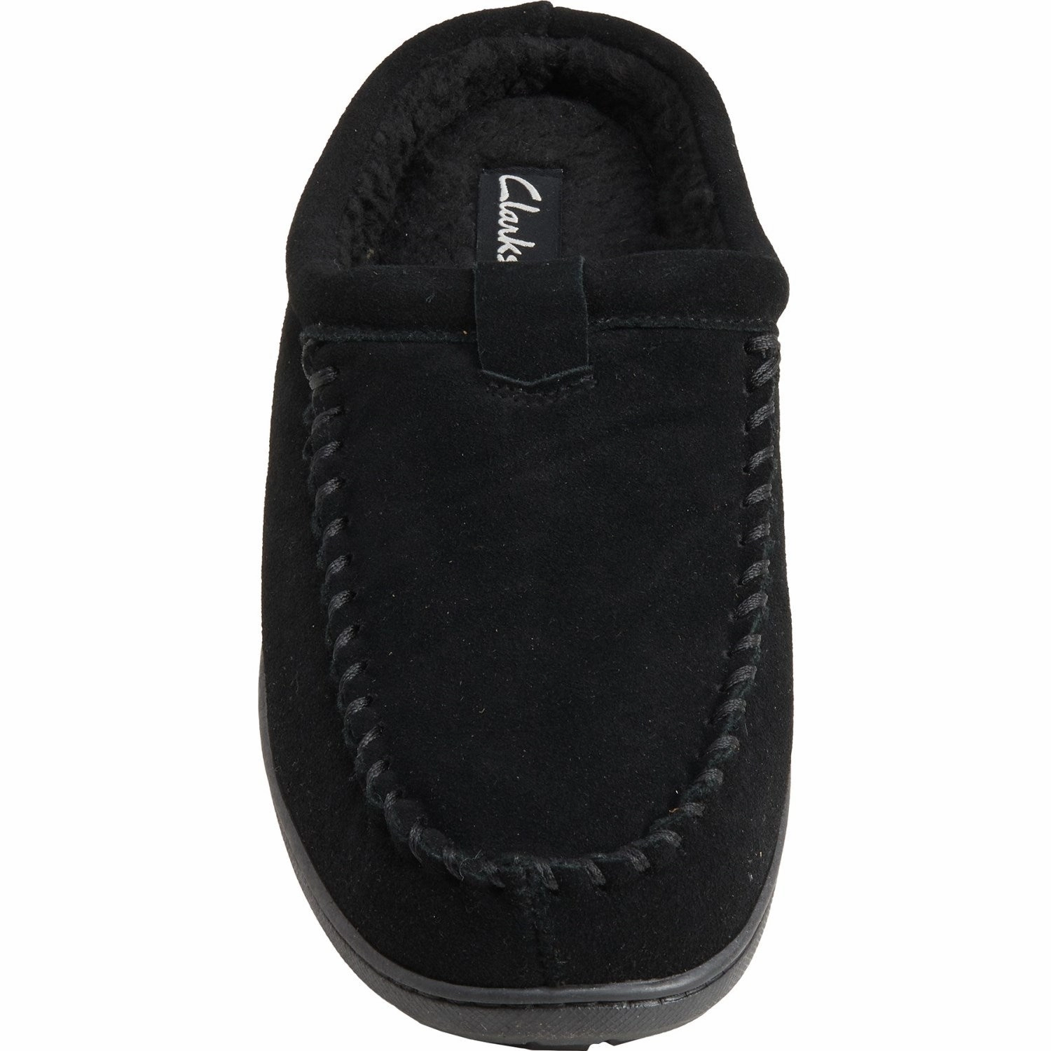 Strap Slides Clarks Men's Suede Faux Fur Lined Scuff Slippers