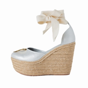 Burlap Espadrilles Love Espadrilles - Silver Dual