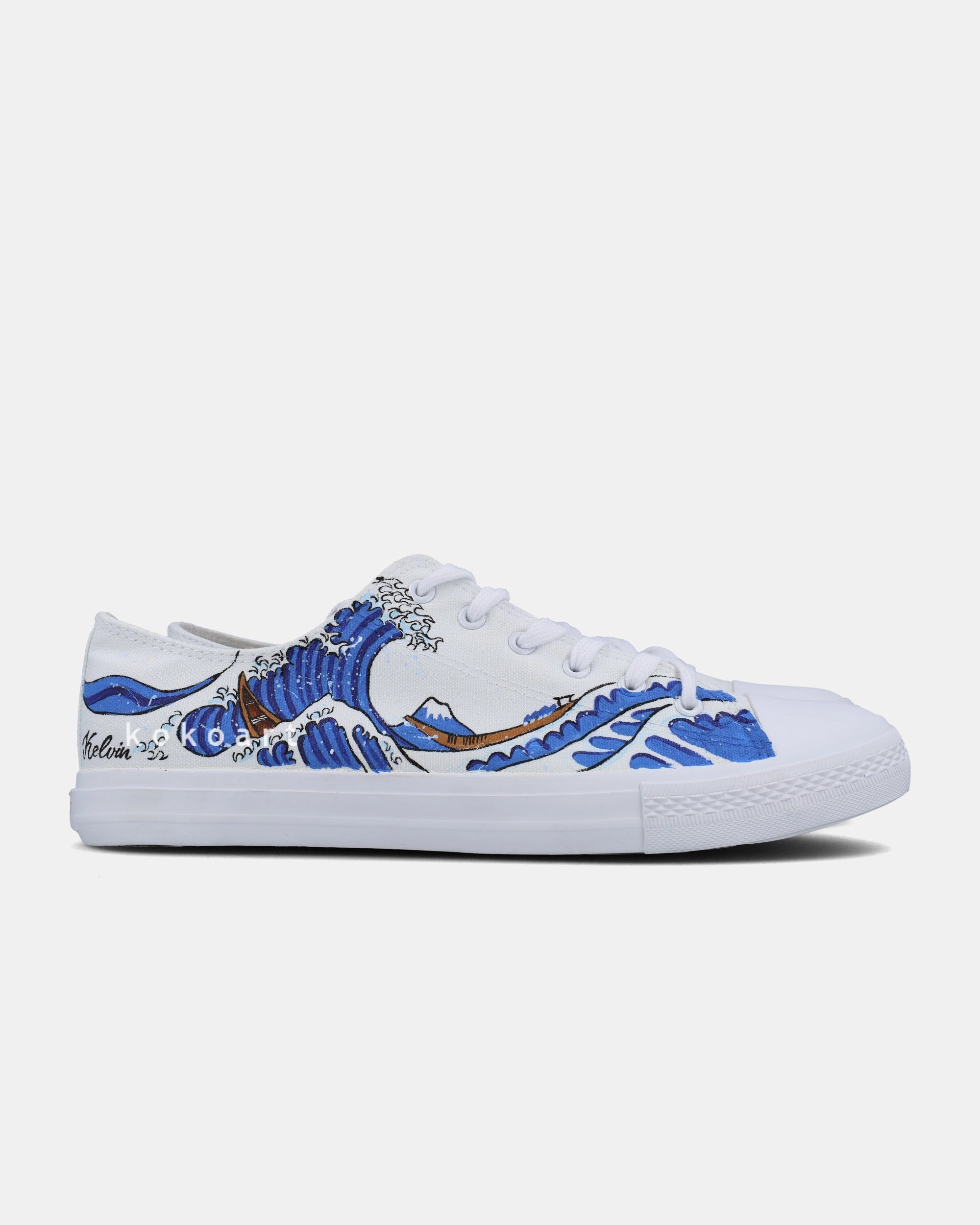 Waves Hand Painted Shoes