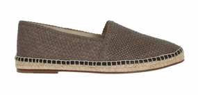 Espadrilles Casual Gray Leather Woven Loafers Espadrilles