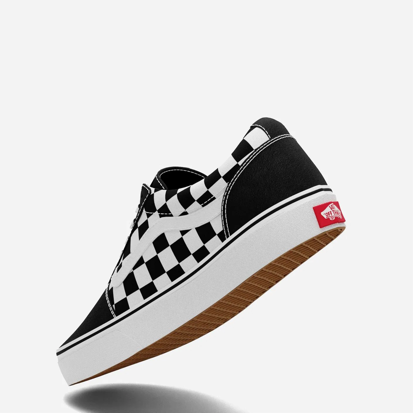 90s Converse Skate Vans Women's Ward Trainers, Black/White (Checkered)