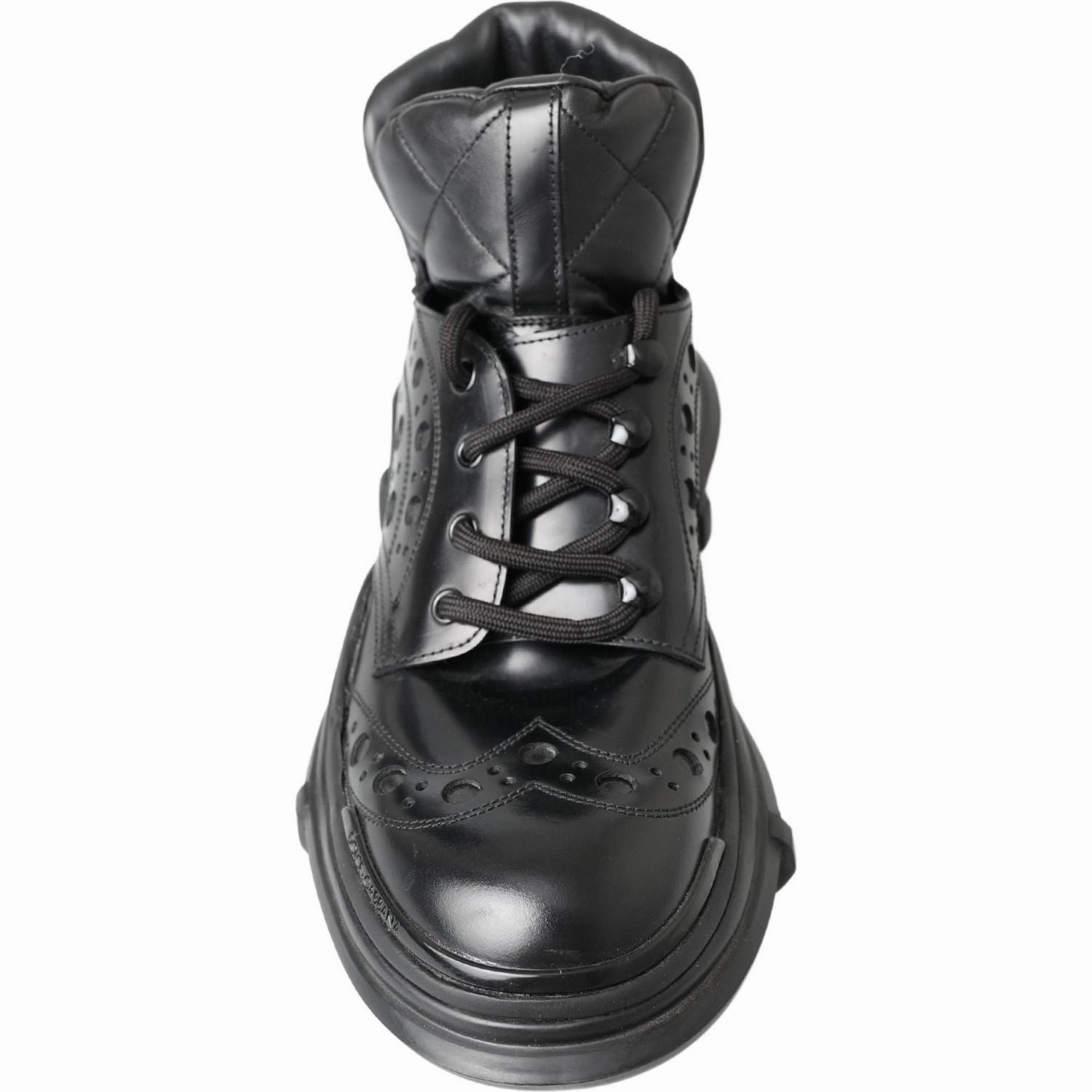 Dolce & Gabbana Black Leather Ankle Casual Boots Best Place To Buy Work Boots