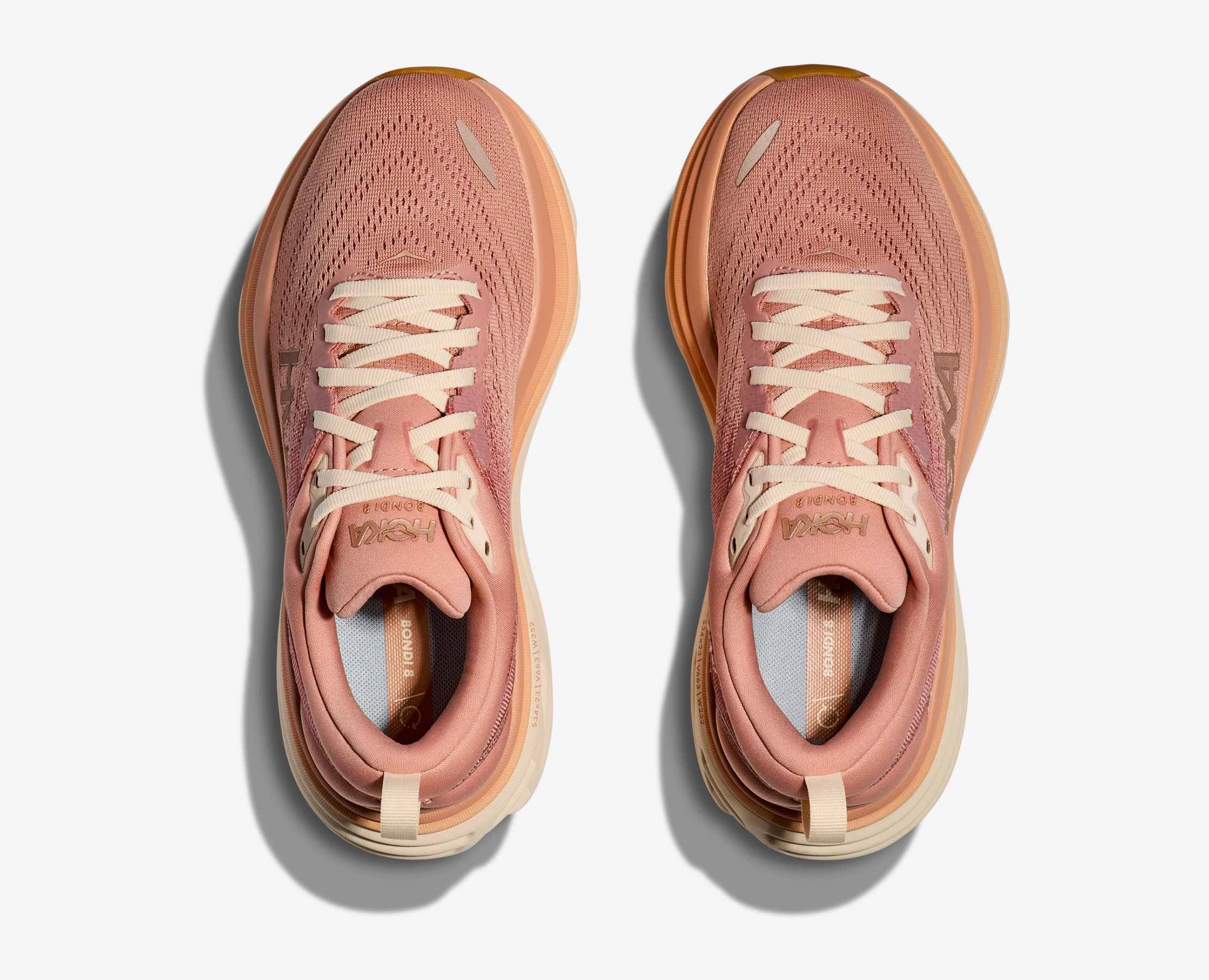 Trailer Brake Shoe Hoka Women's Bondi 8 Sneaker, Sandstone/Cream