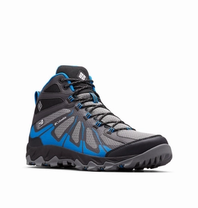 Columbia Men Grey PEAKFREAK XCRSN II XCEL MID OUTDRY 4e Wide Hiking Shoes