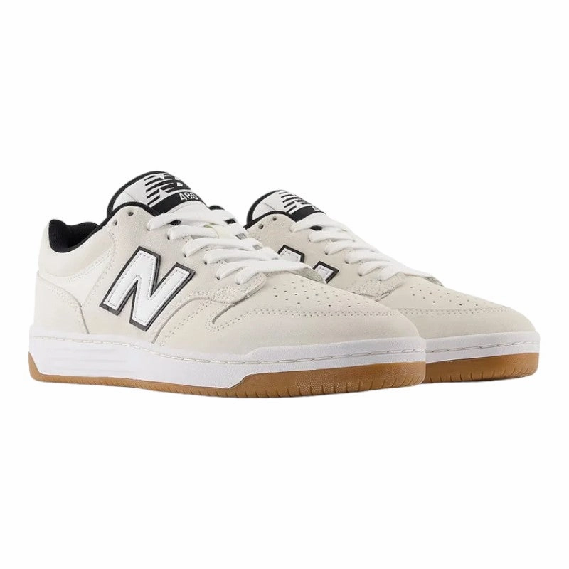Stag Skate Shoes New Balance Numeric 480 - White/Cream Suede