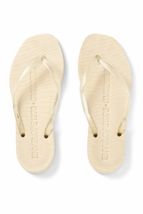 Envelope 1976 x Sleepers Cream with transparent strap Flip Flops With Yoga Mat Soles