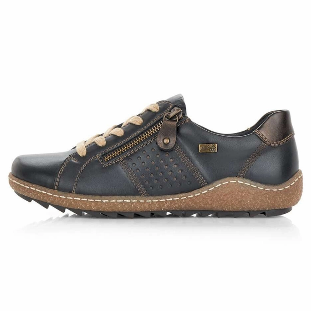 Remonte Liv 17 Black Combi Leather Sneaker (Women's) Semi Formal Casual Shoes