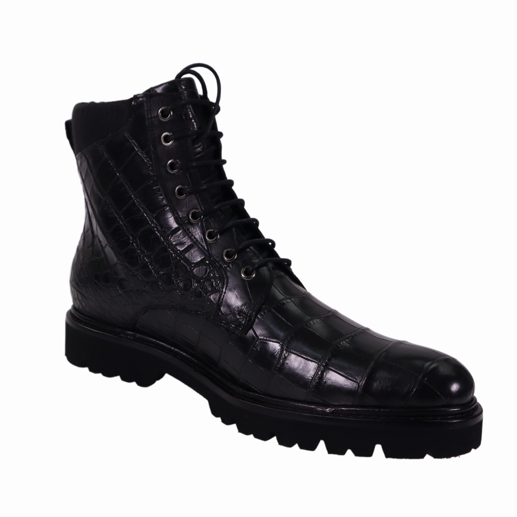 Mens Handcrafted Alligator Crocodile Leather Luxury Alligator Boots Black, Dark Brown Western Boots Square Toe