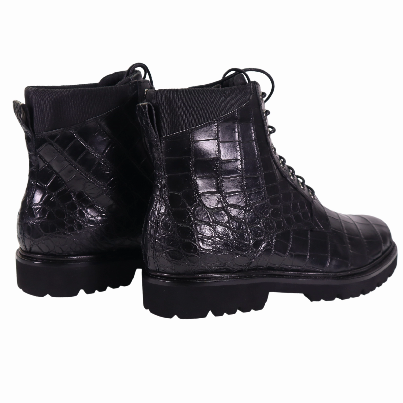 Mens Handcrafted Alligator Crocodile Leather Luxury Alligator Boots Black, Dark Brown Boots Tactical