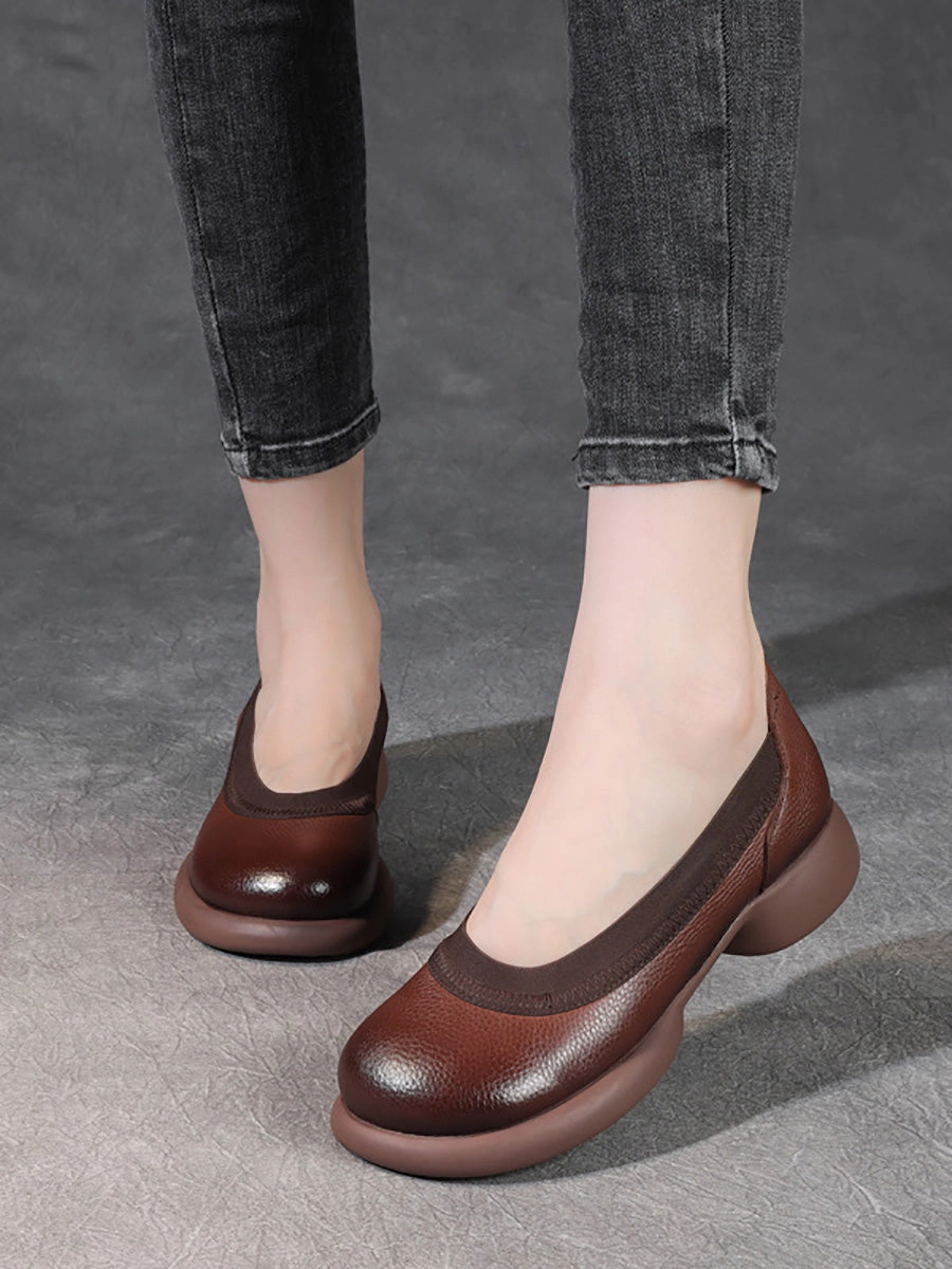 Sport Casual Shoes Women Casual Summer Genuine Leather Low Heel Shoes FD016