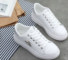 Custom Skate Shoes Online Fashion Breathable PU Leather Platform Sneakers