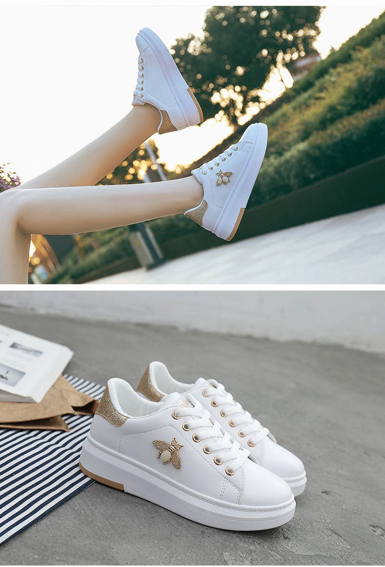 Chunky Skate Fashion Breathable PU Leather Platform Sneakers