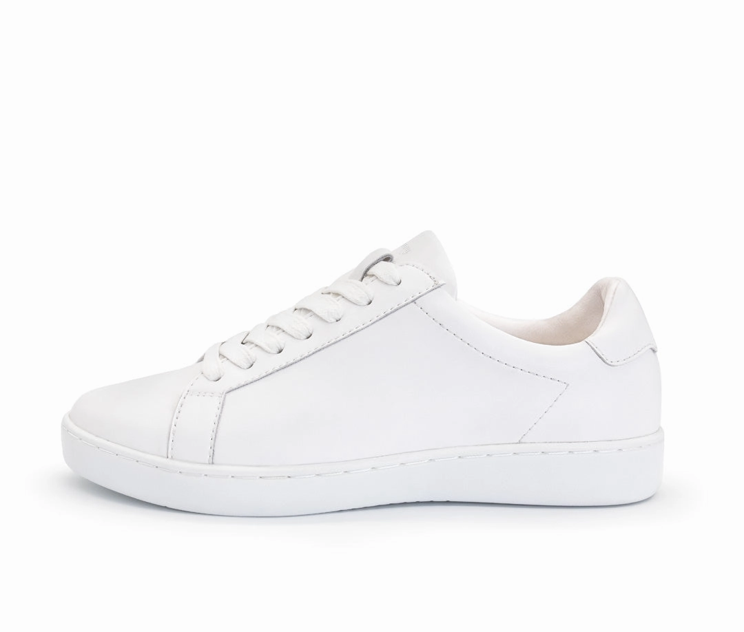 Flat Shoes With Maxi Dress Werner Kern, 7025 Women's Sneaker, White Nappa Leather, Full-Sole, Flat Heel